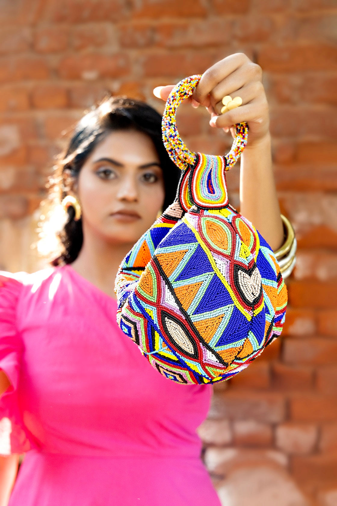 Beaded designer bag
